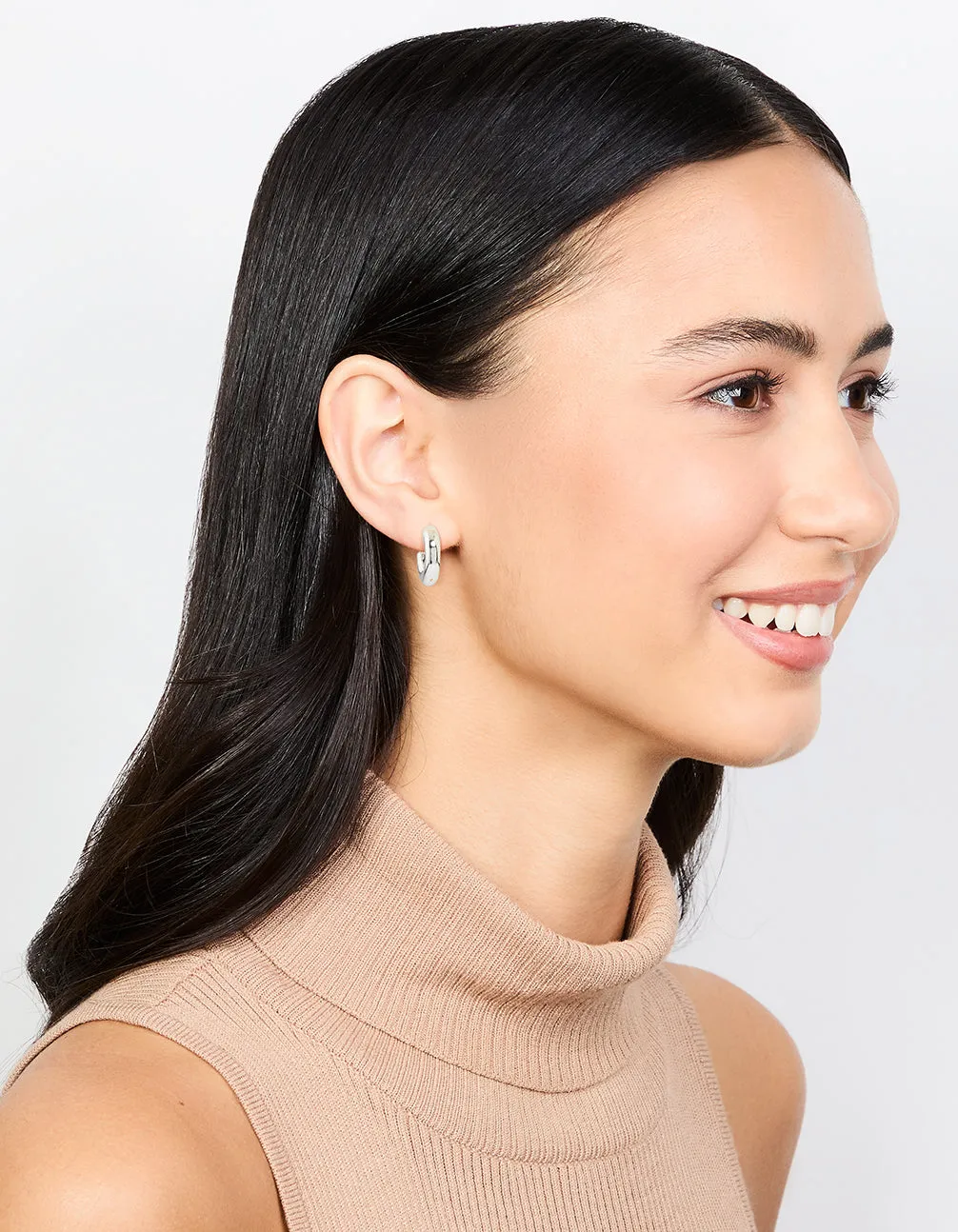 Silver Small Smooth Hoop Earrings