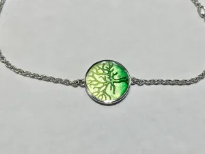Silver Tree Of Life Adjustable Bracelet