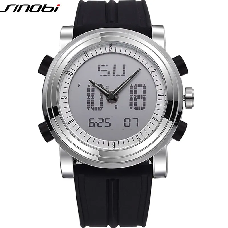 SINOBI Sports Watch Men's Wrist Watches Digital Quartz Clock