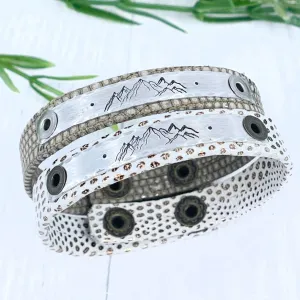 Skinny Mountain Luxor Leather Bracelets | Adjustable