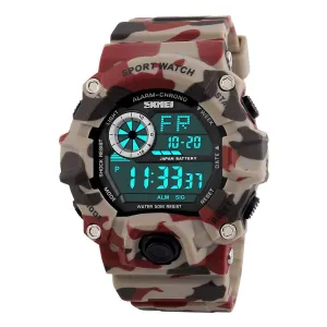 Skmei 1019 Original Camouflage Digital Round Waterproof Sport watch For Men