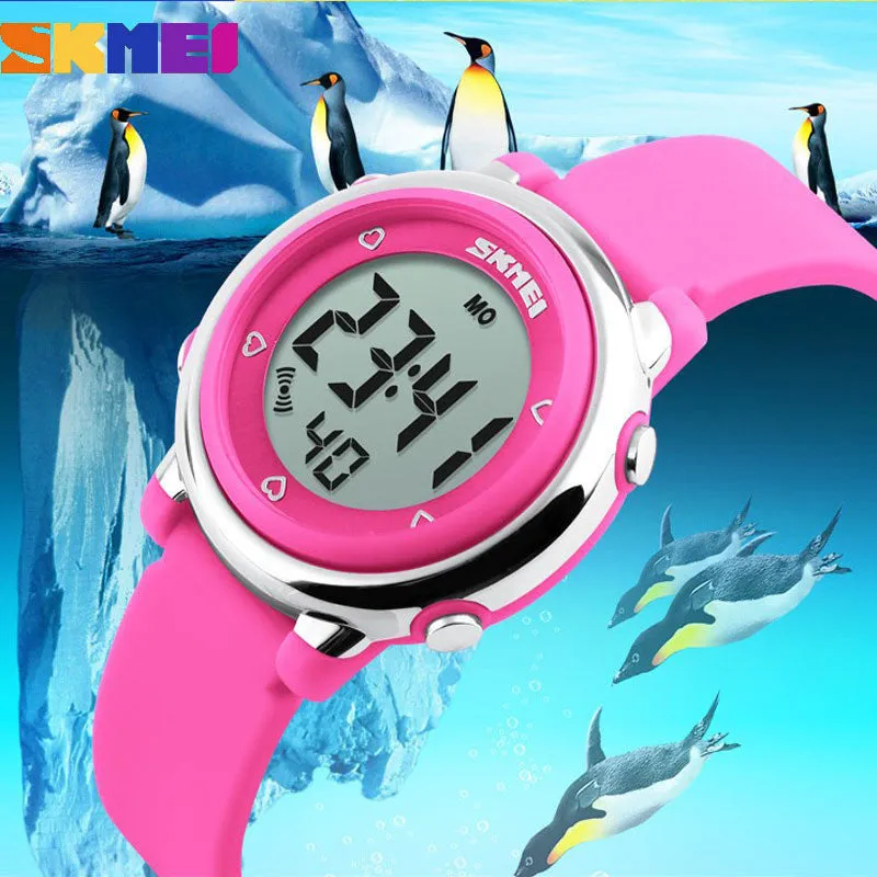 SKMEI Children LED Digital Watch Relogio Feminino Sports Watches Kids Cartoon Jelly Relojes Mujer Waterproof Wristwatches