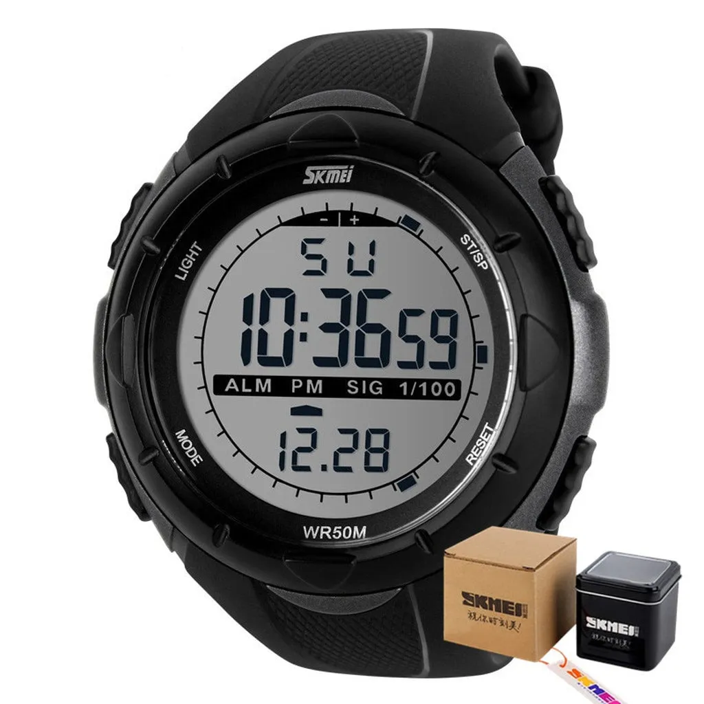 SKMEI Fashion Simple Sport Watch Men Military Watches Alarm Clock Shock Resistant Waterproof Digital Watch Reloj Hombre 1025