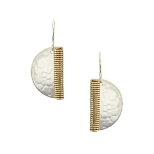 Small Coil and Semi Circle Wire Earrings