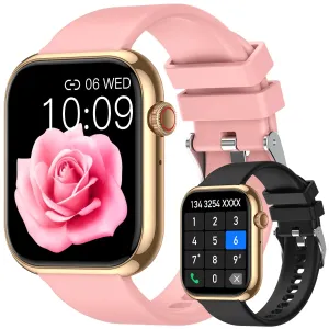 Smart Watch for Men Women Fitness: Waterproof Make/Answer Call Smart Watches for Men Digital Mens watches Step Tracker Smartwatch Android Phones iPhone Samsung Compatible Heart Rate Monitor Pink