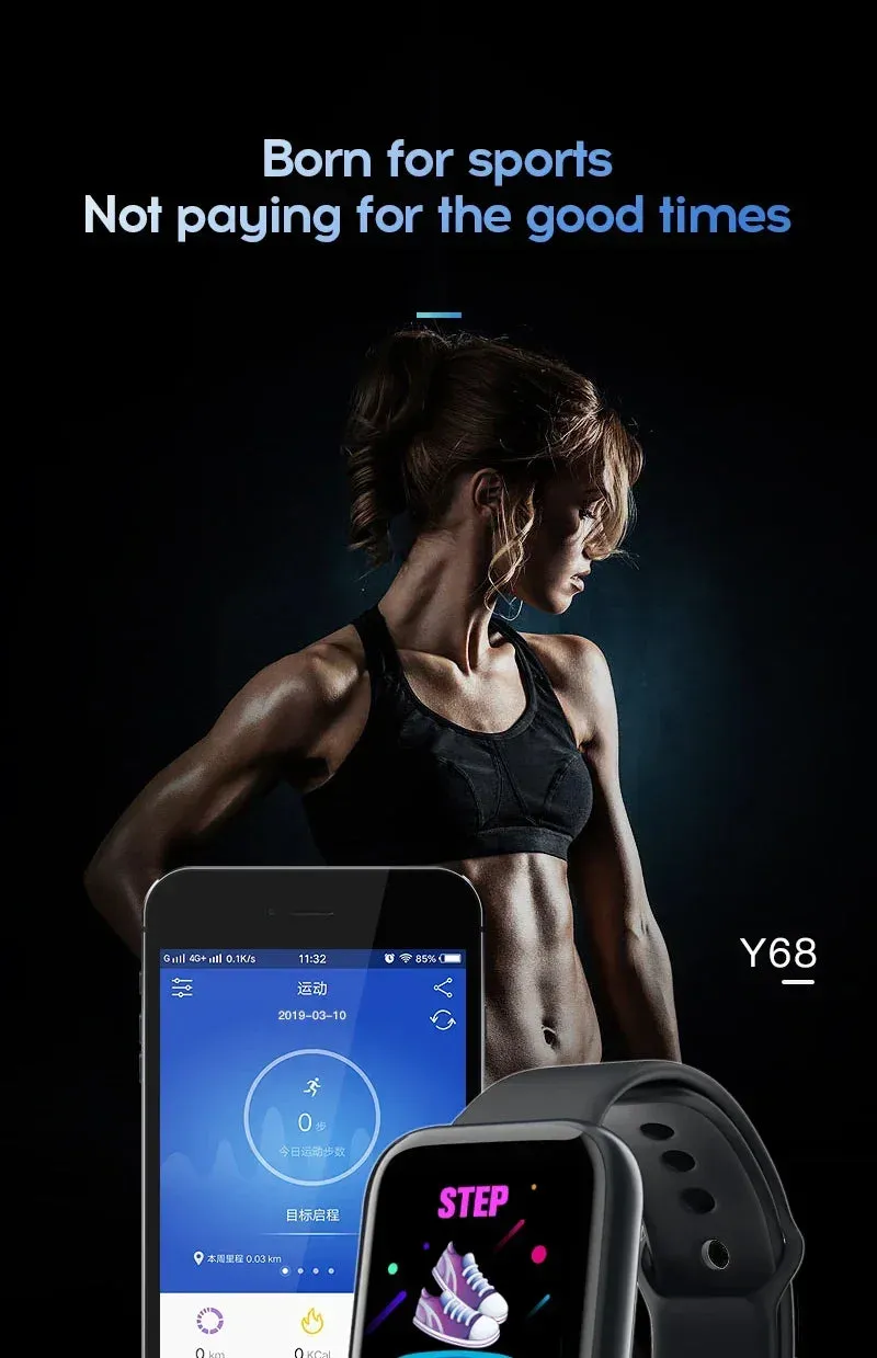 Smart Watch For Women Men Bluetooth Connected Music Fitness