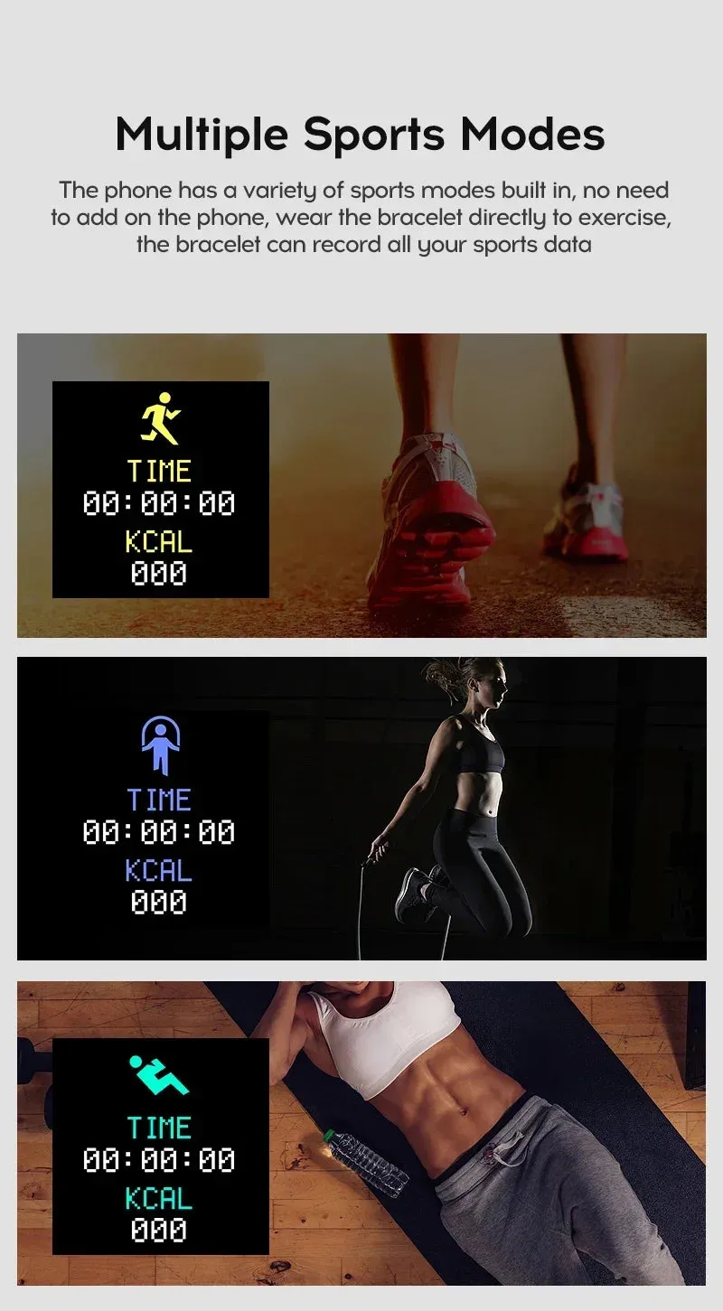 Smart Watch For Women Men Bluetooth Connected Music Fitness
