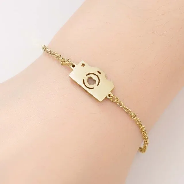 SMJEL Bohemian Stainless Steel Charm Bracelets for Women Girl Fashion Elephant Cat Star Bracelet Bangles Pulseira Feminina 2019
