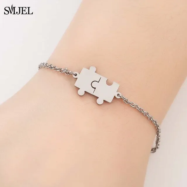 SMJEL Bohemian Stainless Steel Charm Bracelets for Women Girl Fashion Elephant Cat Star Bracelet Bangles Pulseira Feminina 2019