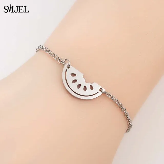 SMJEL Bohemian Stainless Steel Charm Bracelets for Women Girl Fashion Elephant Cat Star Bracelet Bangles Pulseira Feminina 2019