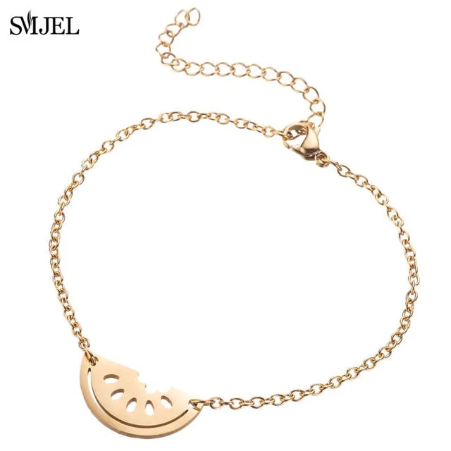 SMJEL Bohemian Stainless Steel Charm Bracelets for Women Girl Fashion Elephant Cat Star Bracelet Bangles Pulseira Feminina 2019