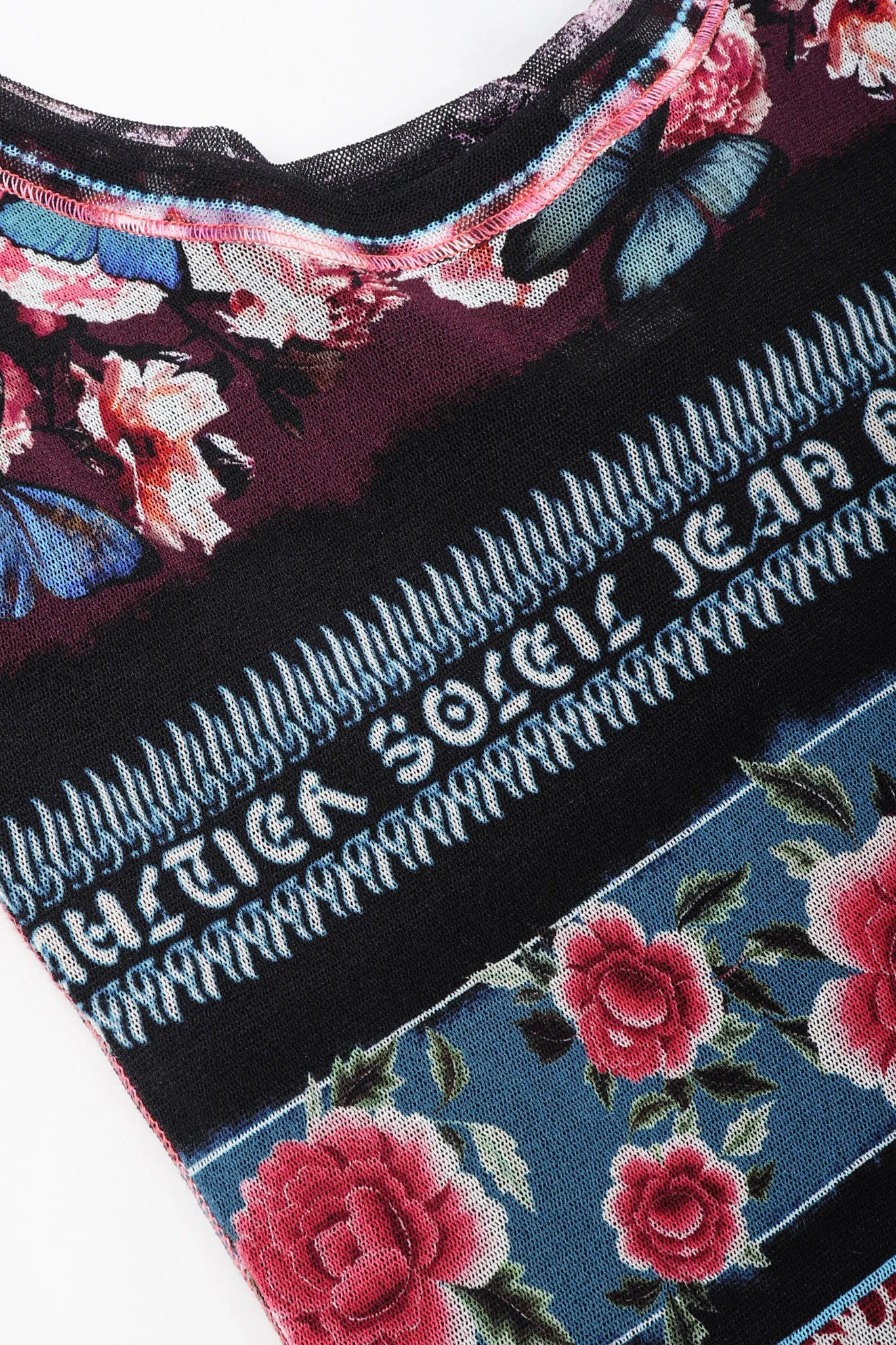 Soleil Butterfly Floral Mesh Tank Dress