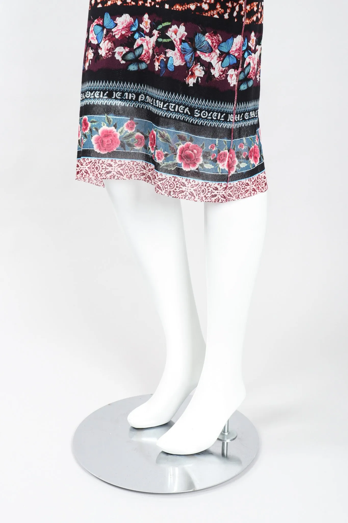 Soleil Butterfly Floral Mesh Tank Dress