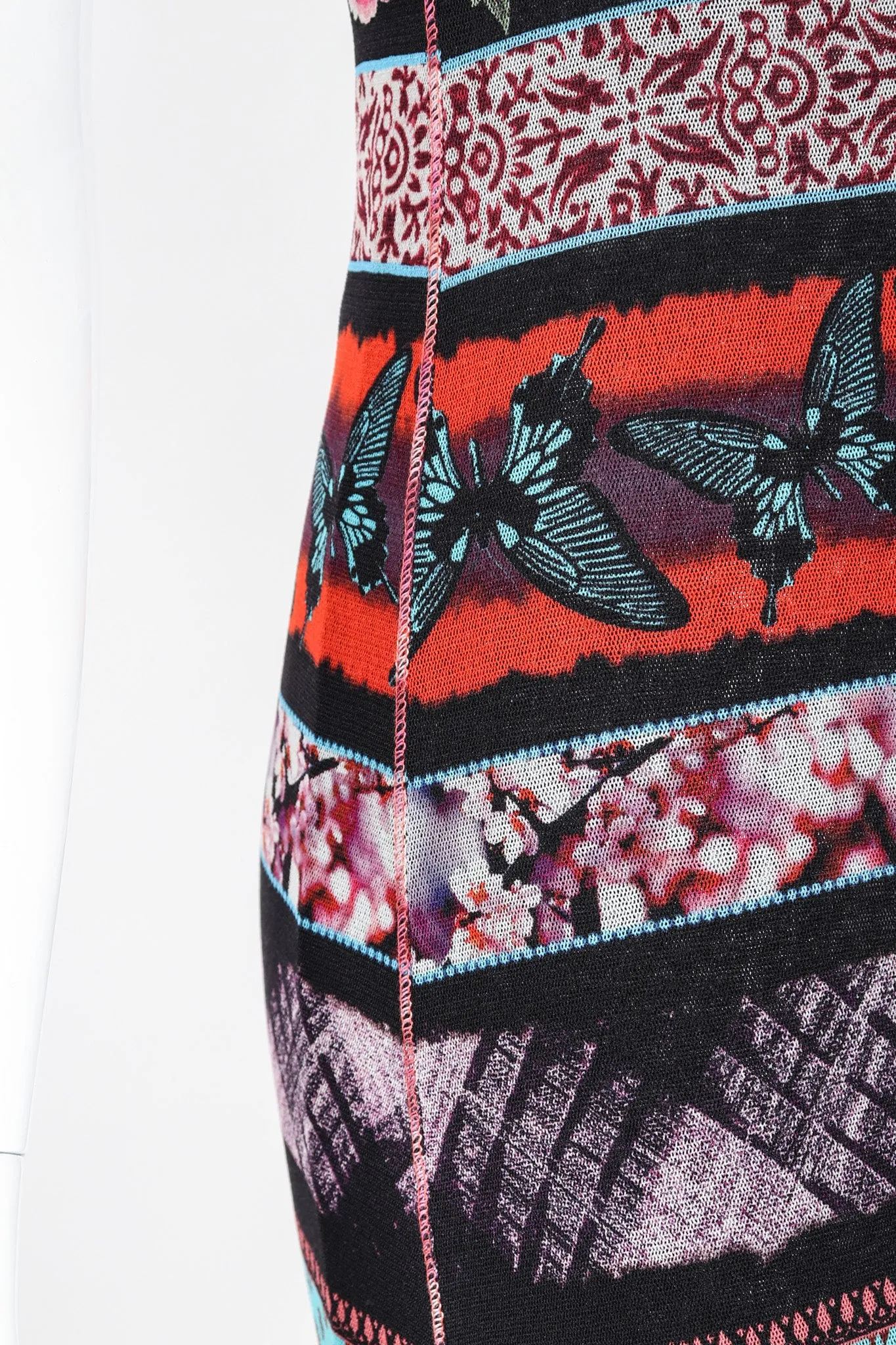 Soleil Butterfly Floral Mesh Tank Dress