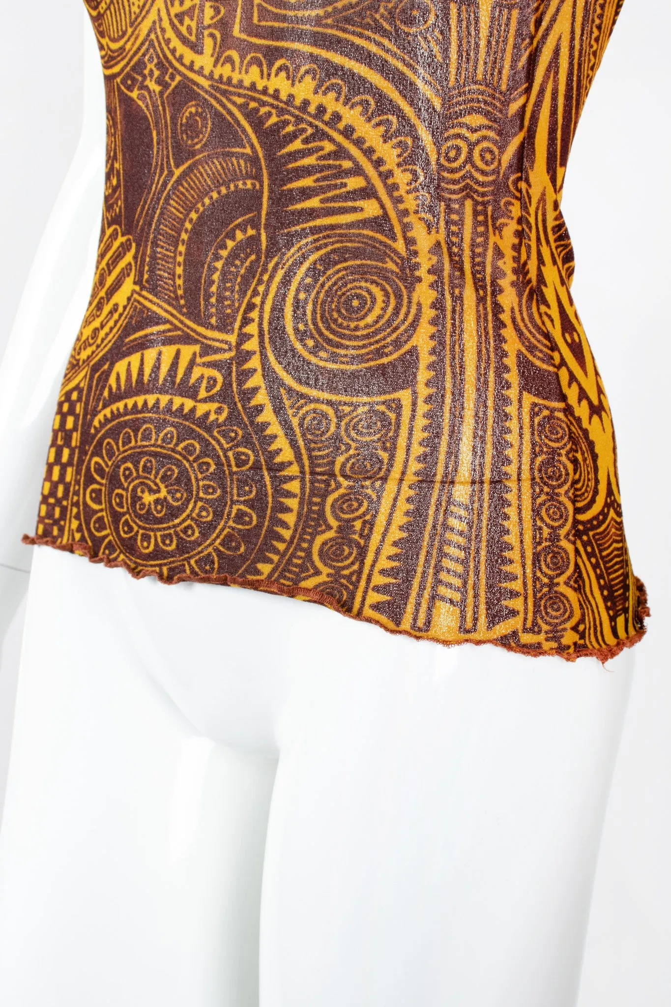Soleil Tattoo Illusion Mesh Tank