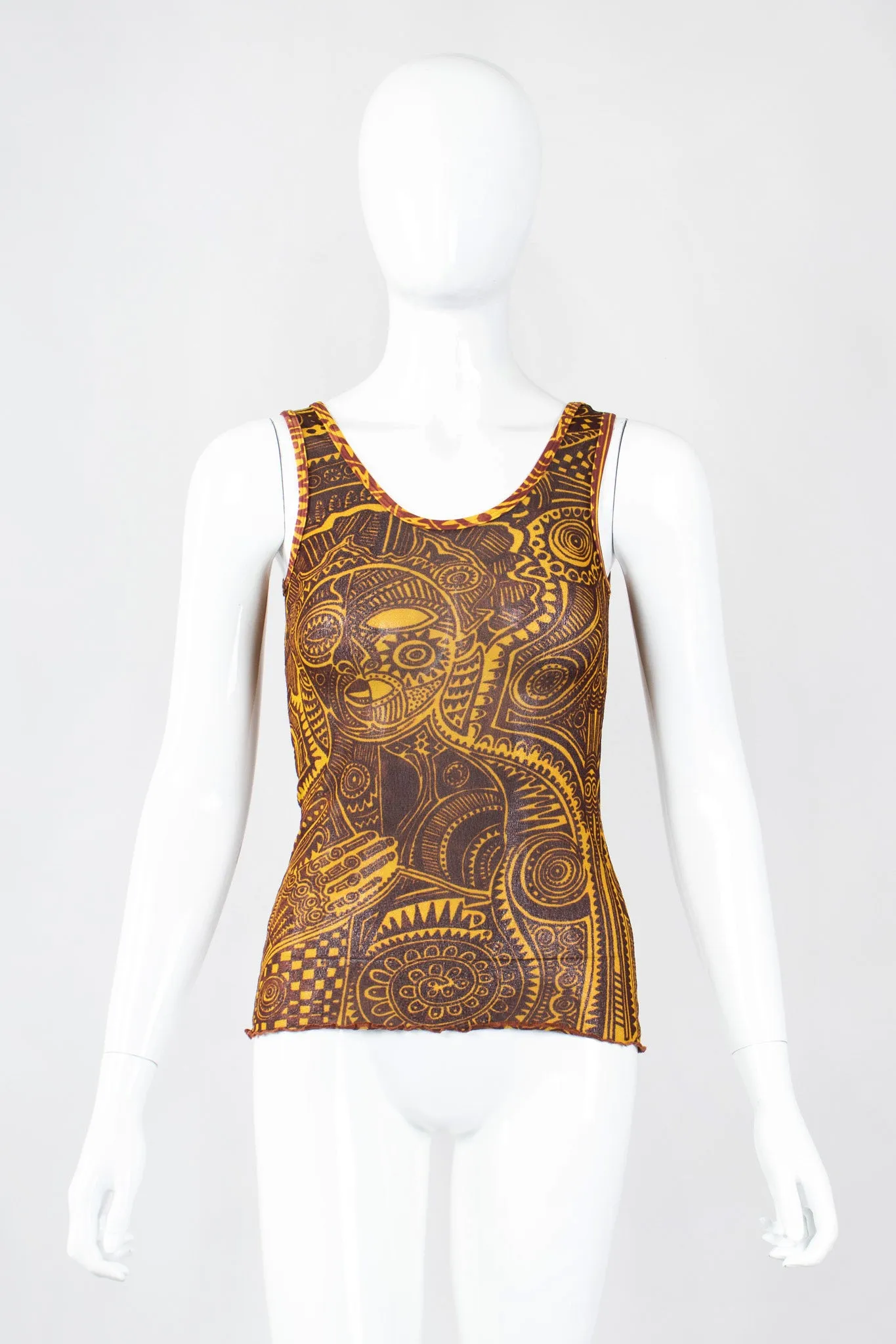 Soleil Tattoo Illusion Mesh Tank