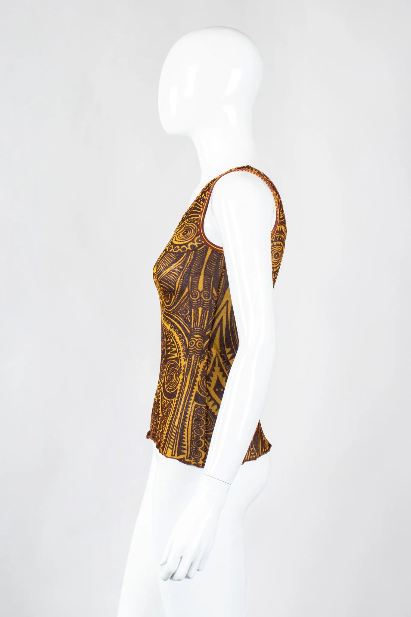 Soleil Tattoo Illusion Mesh Tank