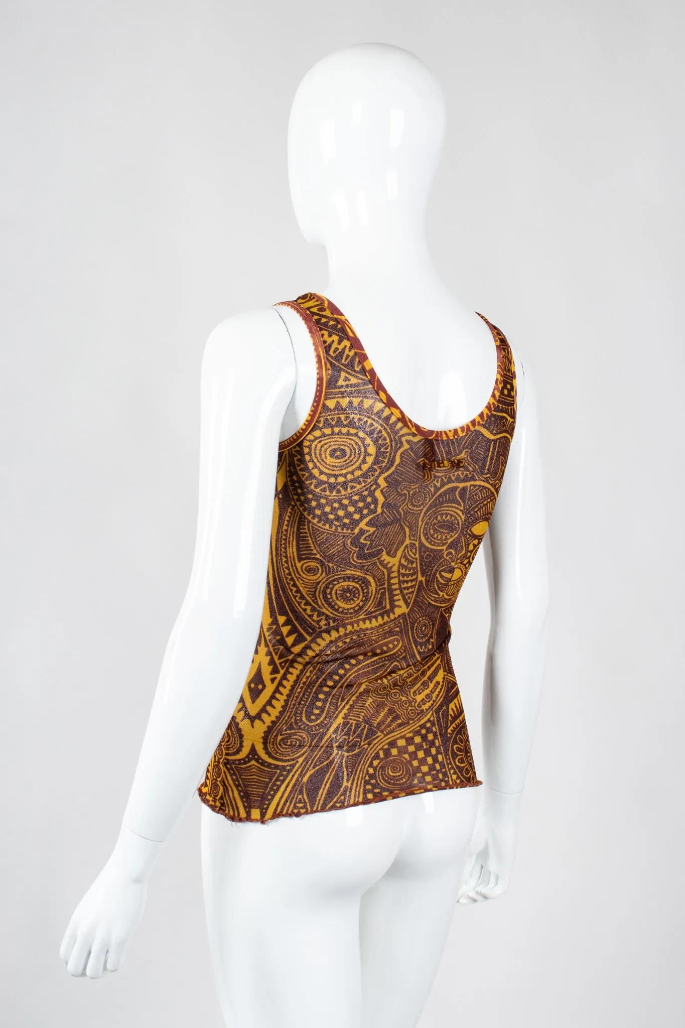 Soleil Tattoo Illusion Mesh Tank