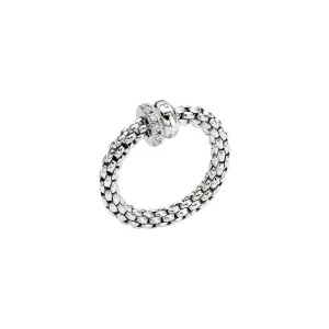 Solo 18K White Gold Pavè Diamond Ring