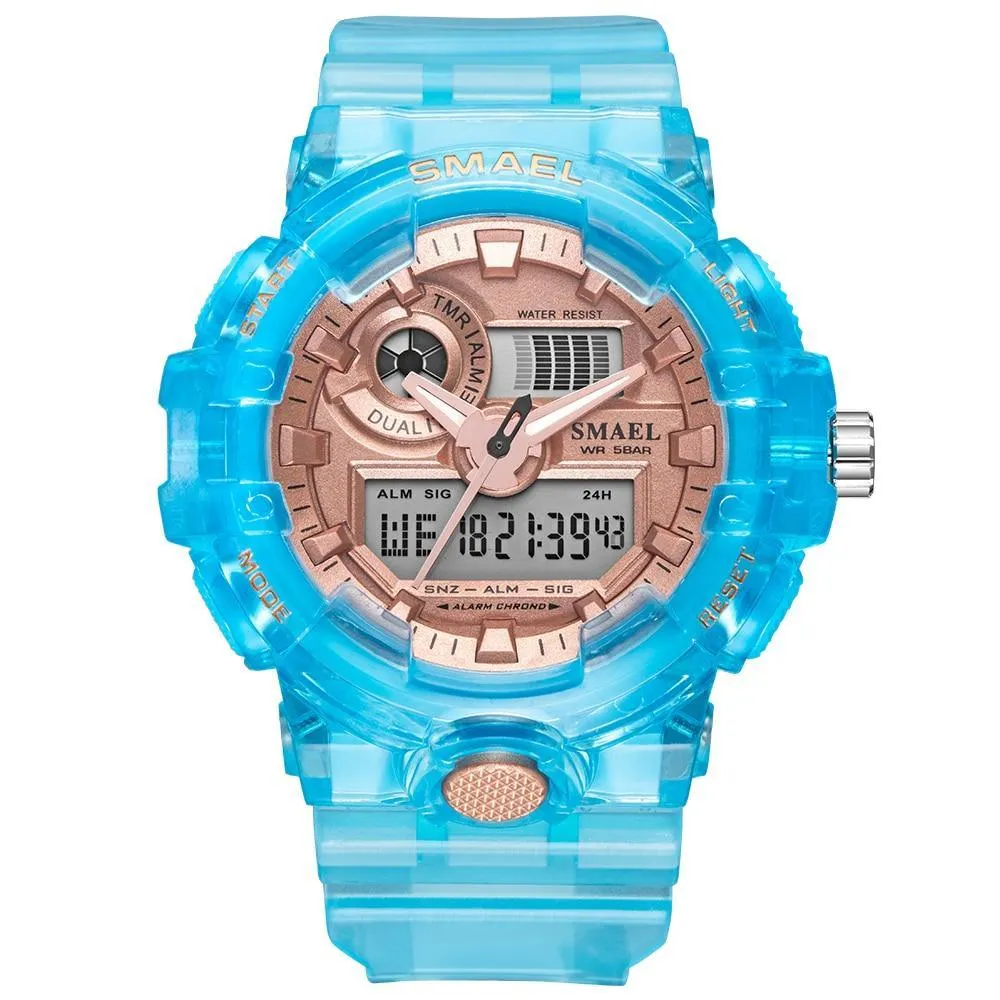 Sport Digital Watch for Men and Woman With Luminous Dual Time Waterproof 5 Bar Modern Men's Military Wristwatch WIth Night Mode