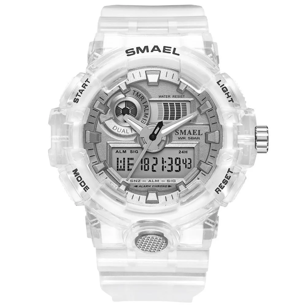 Sport Digital Watch for Men and Woman With Luminous Dual Time Waterproof 5 Bar Modern Men's Military Wristwatch WIth Night Mode