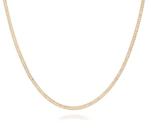 Stardust Crystal Mesh Omega Rose Gold Necklace