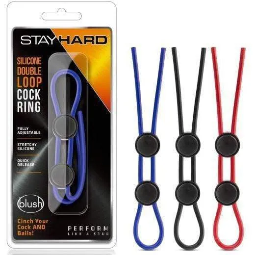 Stay Hard Silicone Double Loop Cock Ring