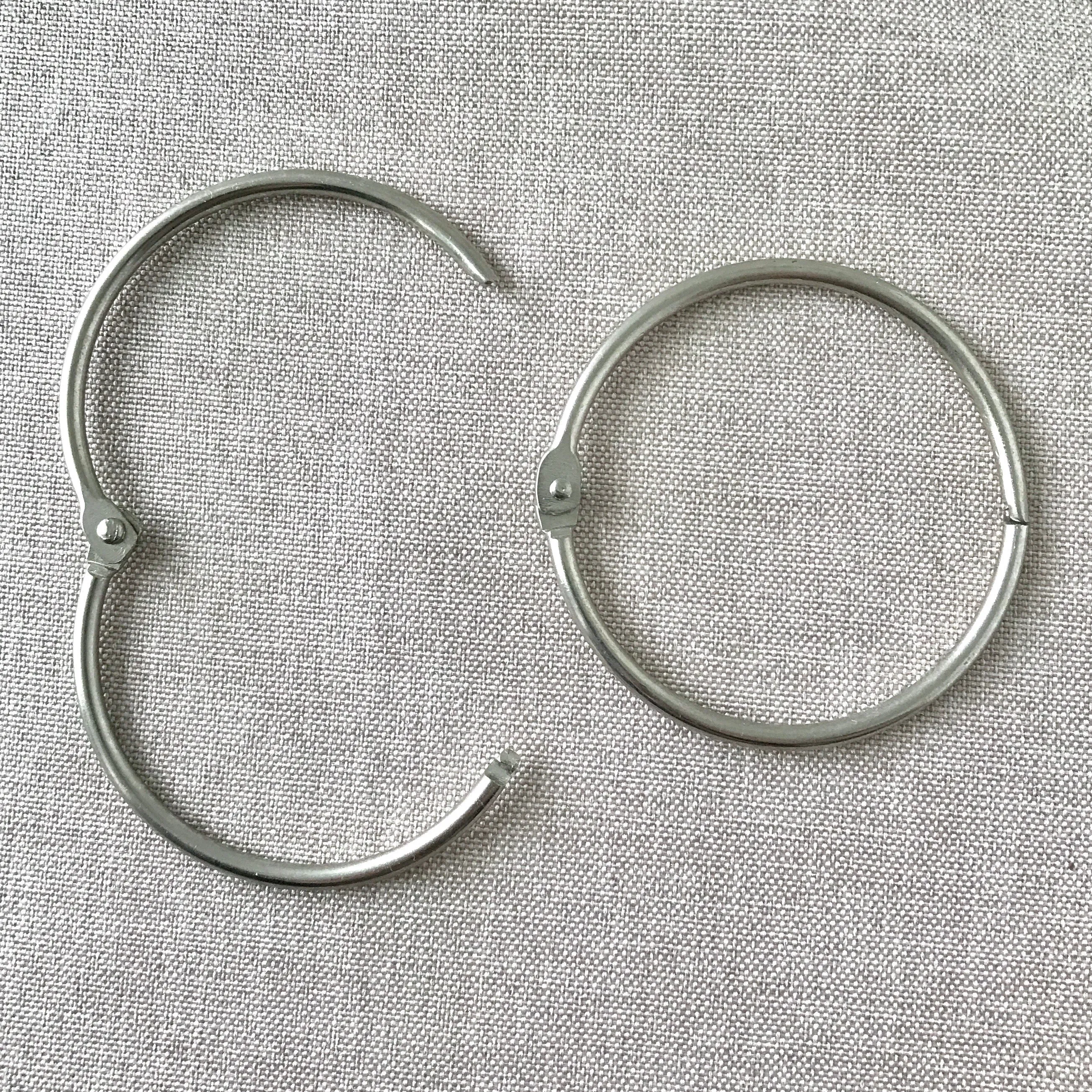 Steel Binding Rings - Hanging Rings - 2 inch - 55mm - Pack of 2 Rings