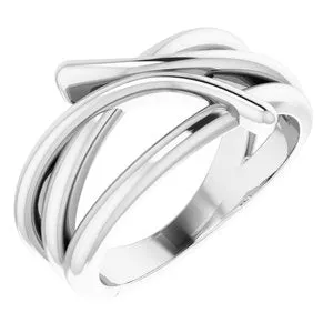 Sterling Silver Bypass Freeform Ring