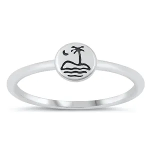 Sterling Silver Deserted Island Ring