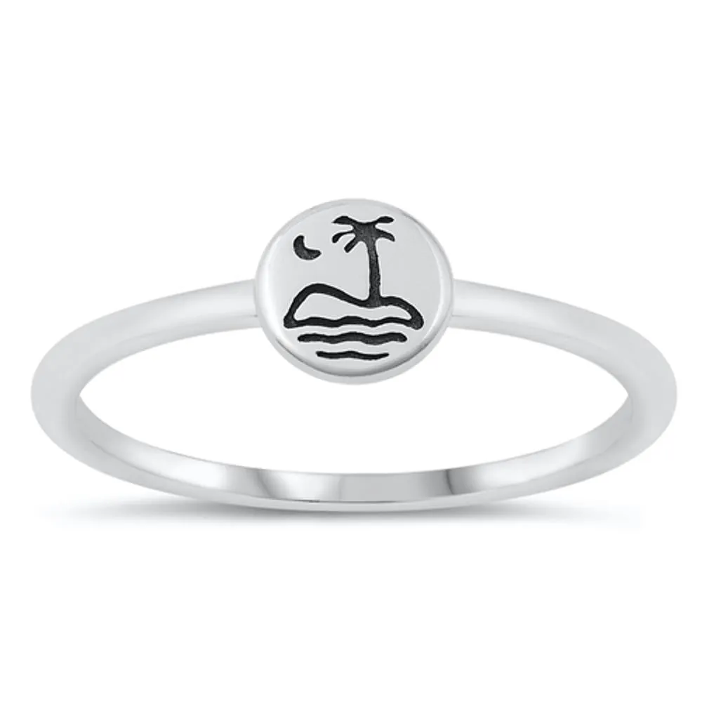 Sterling Silver Deserted Island Ring