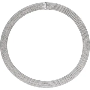 Sterling Silver Hollow Fox Mesh 17" Chain