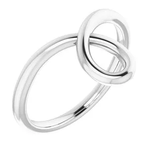 Sterling Silver Looped Bypass Ring