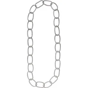 Sterling Silver Mesh Link 35" Necklace