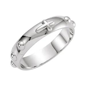 Sterling Silver Rosary Ring Size 7
