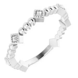 Sterling Silver Stackable Pyramid Ring
