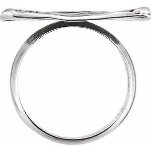Sterling Silver Vintage-Inspired Initial V Ring