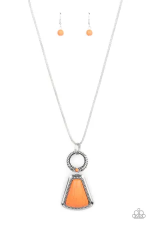Stone Prairies Orange Paparazzi Necklace