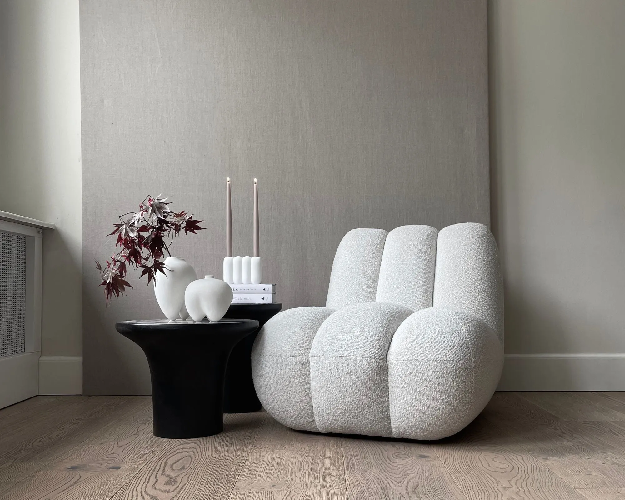 Sumo Vase Slim, Bone White