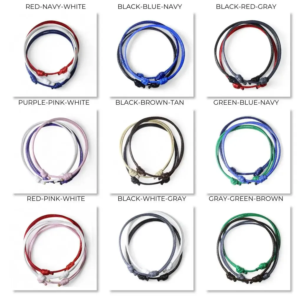 Sunset Set - Black, Red & Gray Cord Trio