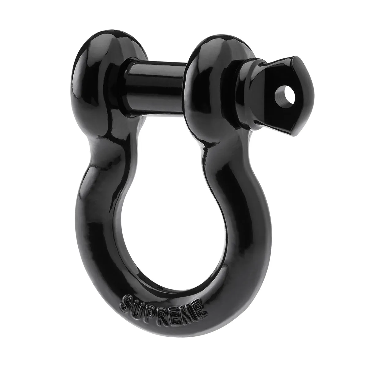 Supreme Suspensions® Recovery Tow Strap Kit   Heavy-Duty 3/4" D Ring Anchor Shackle w/ 7/8" Security Screw Pin - Gloss Black