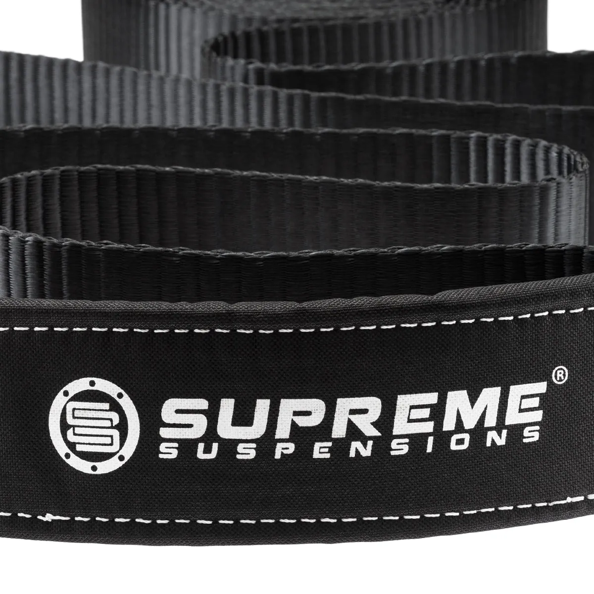 Supreme Suspensions® Recovery Tow Strap Kit   Heavy-Duty 3/4" D Ring Anchor Shackle w/ 7/8" Security Screw Pin - Gloss Black