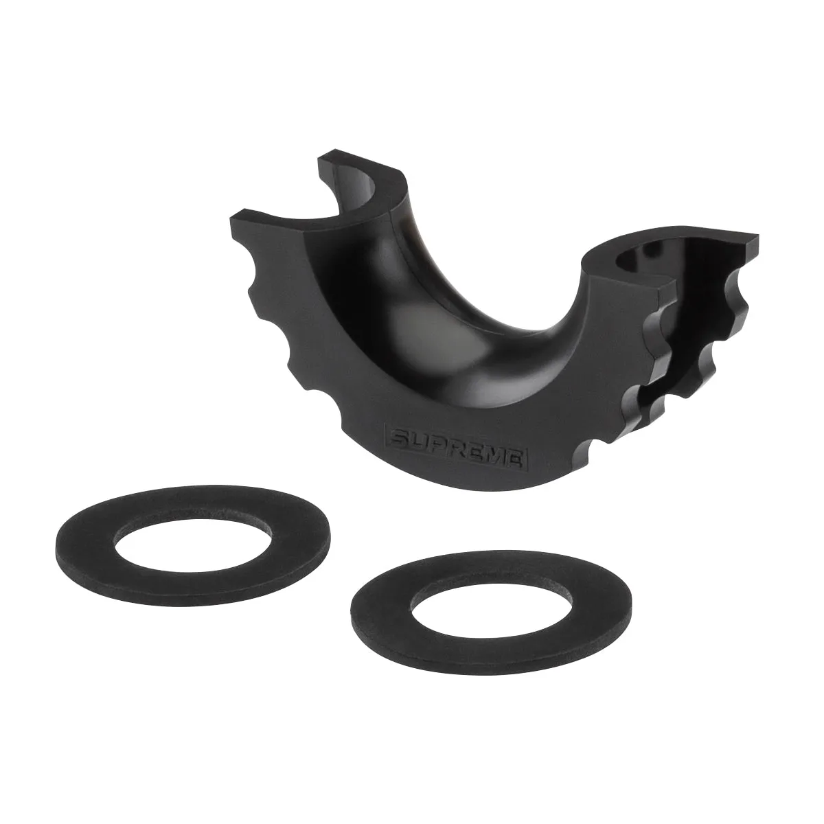 Supreme Suspensions® Recovery Tow Strap Kit   Heavy-Duty 3/4" D Ring Anchor Shackle w/ 7/8" Security Screw Pin - Gloss Black