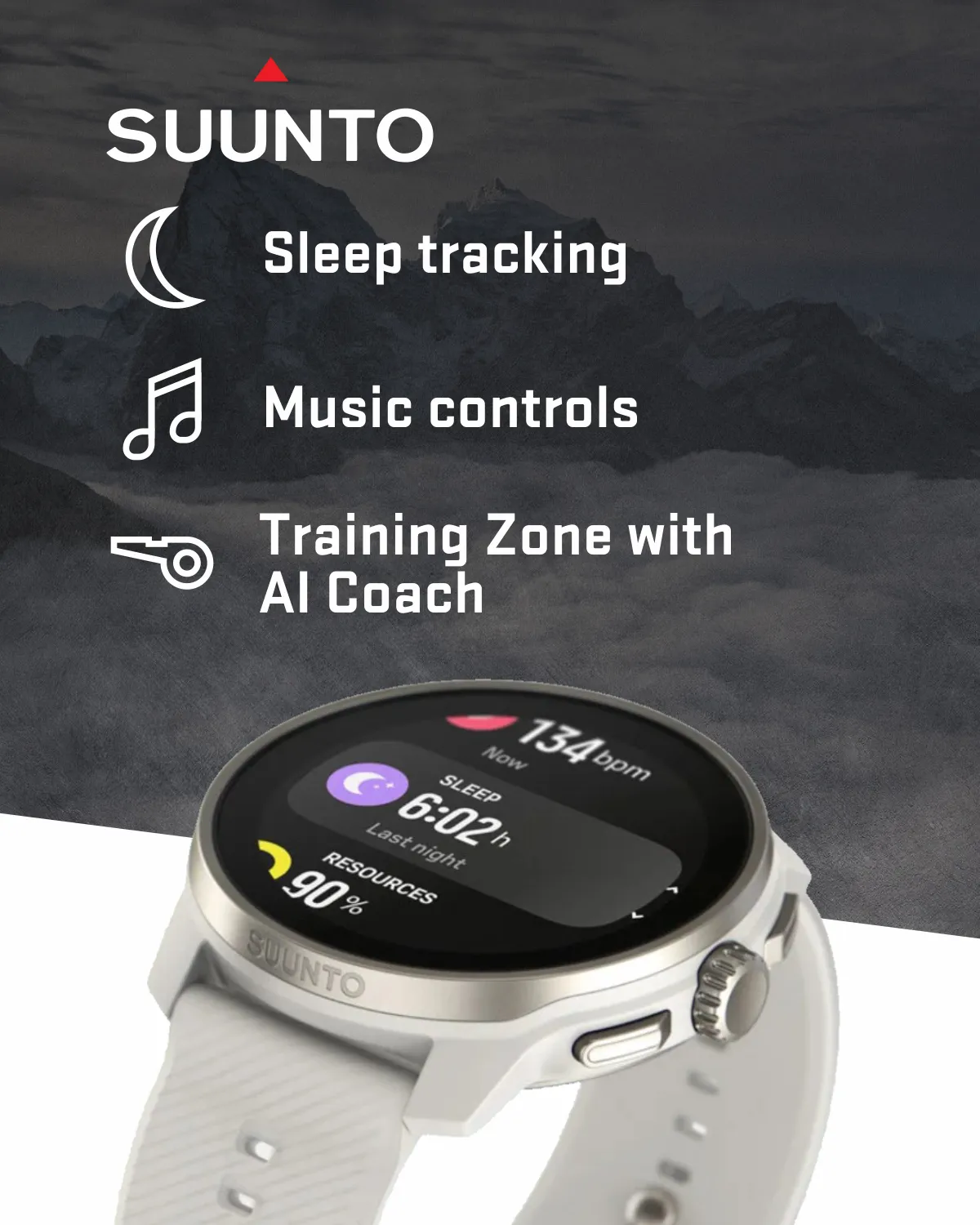 Suunto Race S GPS Sports Smartwatch, AMOLED Touchscreen w/ 13D Standby, Dualband GNSS, Global Offline Map, Advanced Training with Wearable4U Power Bank Bundle