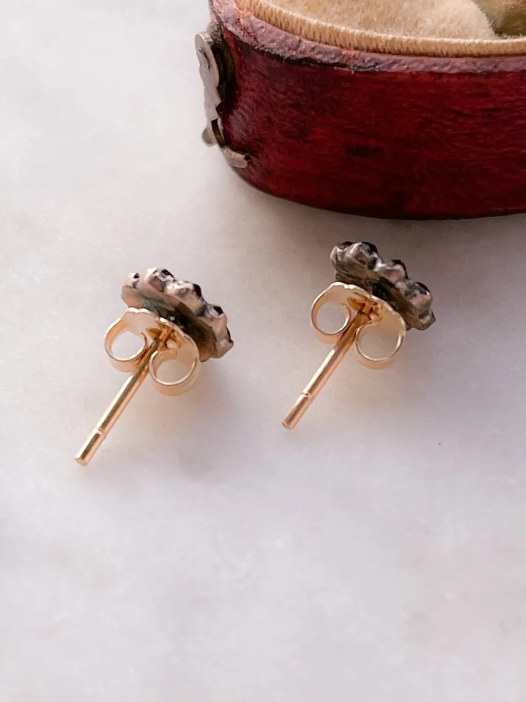 Sweet Garnet Earrings Circa 1880 *Include LUSH goodie*