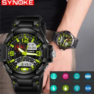 SYNOKE double display watch men outdoor sports watch Reloj de deportes al aire libre Mesa de esportes ao ar livre men clock *A