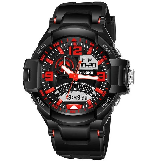 SYNOKE double display watch men outdoor sports watch Reloj de deportes al aire libre Mesa de esportes ao ar livre men clock *A