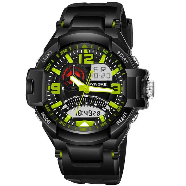 SYNOKE double display watch men outdoor sports watch Reloj de deportes al aire libre Mesa de esportes ao ar livre men clock *A