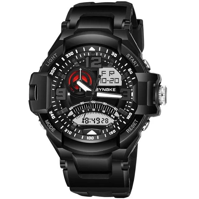 SYNOKE double display watch men outdoor sports watch Reloj de deportes al aire libre Mesa de esportes ao ar livre men clock *A