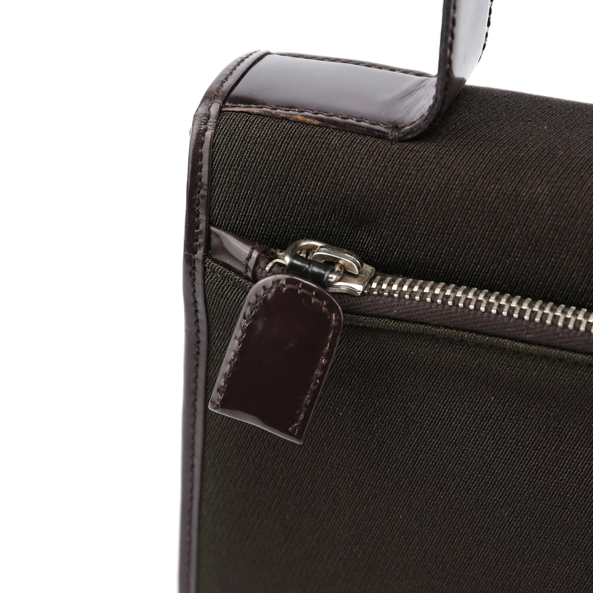 Tessuto Spazzolato Top Handle Bag